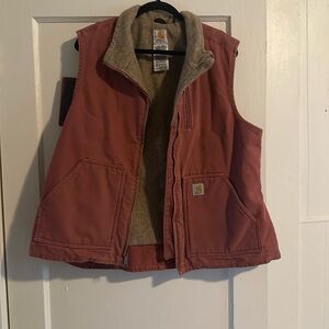 Carhartt Women's Vest in Rust and Beige